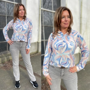 Musthaves by Elja soft collectie blouse jeansblauw SALE