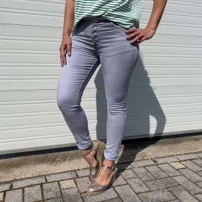 Grijze Norfy jeans knoopsluiting Megan SALE