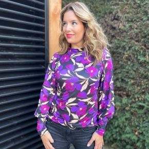 Soft collectie turtle shirt Fabienne paars
