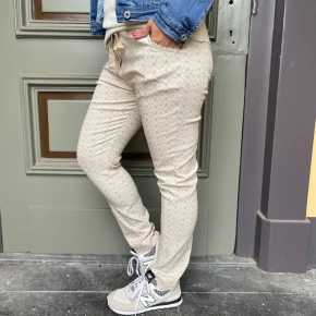 Beige broek Patty blokprint