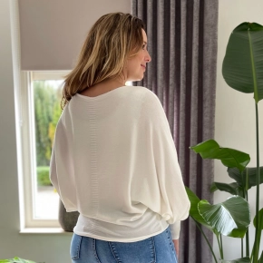 Oversized vleermuis trui crème Joney