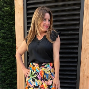 Silk topje Charlotte zwart
