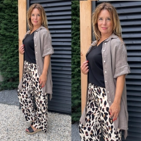 Taupe linnen blouse Tessy SALE