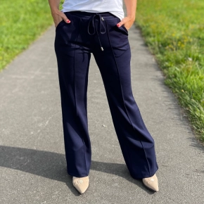 Donkerblauwe broek met naad Azzurro Nadia
