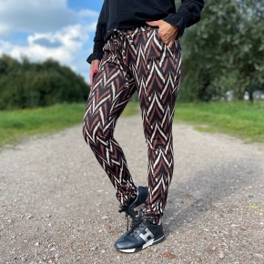 Musthaves by Elja print broek Elize zwart brique SALE
