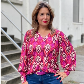Vera Jo v-hals shirt roze Nora