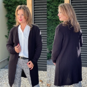 Zwart gebreid vest Claudia