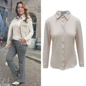 Chastar soft collectie blouse UNI BEIGE Stefanie