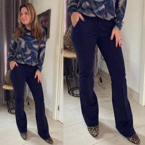 Flared pantalon donkerblauw Marga