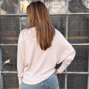 Trui vlindermouwen Joney beige sale