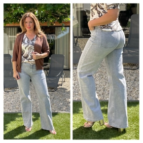 Norfy Wide Leg Jeans Grijs Lana 8633