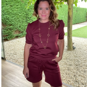 Trendy bordeaux rood dames set van Gemma Ricceri