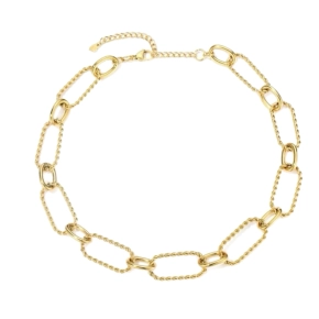 Lange schakel ketting gold