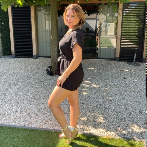 Azzurro playsuit zwart