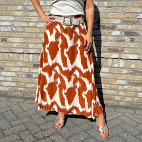 Chastar rok met camouflage chic print terracotta