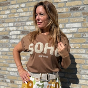 Toffee beige SOHO T-shirt Gemma Ricceri