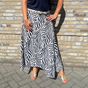 Rok zebraprint donkerblauw