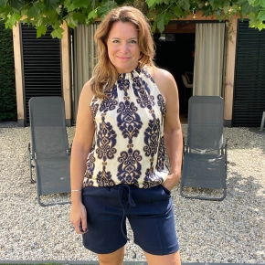 Vera Jo top barokstijl navy