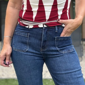 Goodies wide leg jeans DJ-2547 donkerblauw zakjes voor