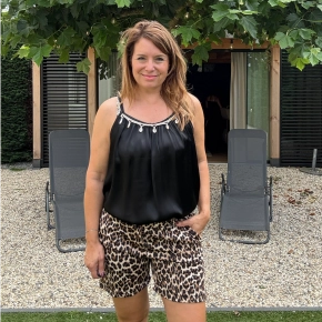 Chastar travelstof short PANTER print