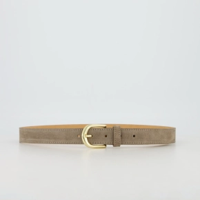 Taupe suede riem dames