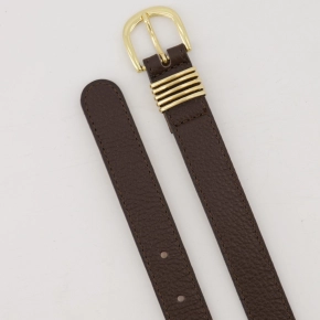 Hailey donkerbruine leren riem