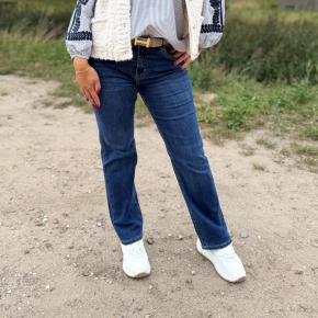 Norfy straight high waist jeans – donkerblauw 8984 Stella SALE