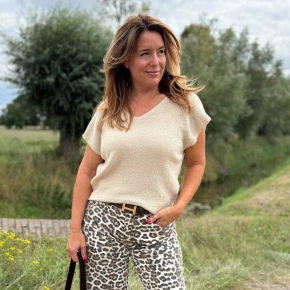 Shiny shirt Nola beige