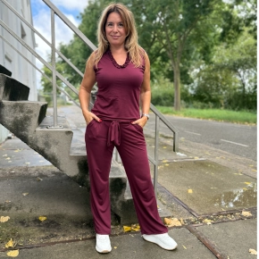 Bordeauxrode dames set Lena SALE