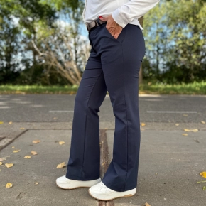 Broek visgraatmotief navy