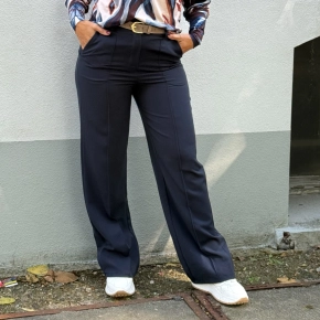 Broek Jasmijn NAVY wide leg SALE