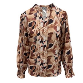 Beige print blouse Daantje SALE