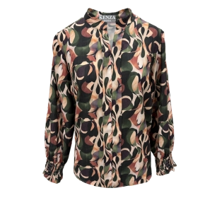 Groene print blouse Daantje SALE