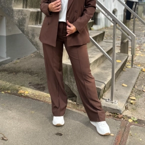 Broek Jasmijn CHOCO wide leg SALE