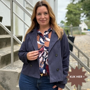 Suedine jasje navy Janine SALE