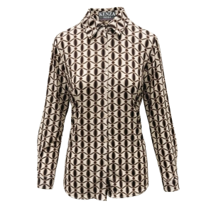 Soft collectie print blouse Stefanie Bibi choco