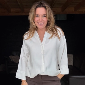 Ivoorwitte blouse losvallende mouwen Britt SALE