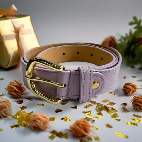 Leren riem lila Lucille
