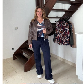 Vera Jo punto broek donkerblauw Lizette