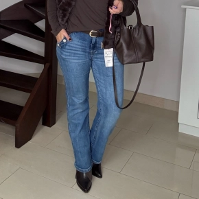 Norfy power stretch jeans met knoopjes op de zakken 9245