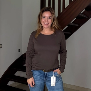 Basic shirt dames bruin Jamy