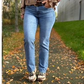 Norfy Stella 9203 straight jeans – blauw high waist