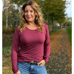 Basic shirt dames bordeauxrood Jamy