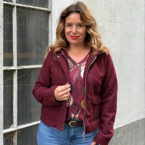 Wol look jack Lina bordeauxrood