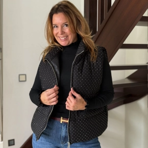 Gemma Ricceri studs bodywarmer zwart