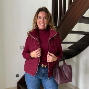 Gemma Ricceri studs bodywarmer bordeaux