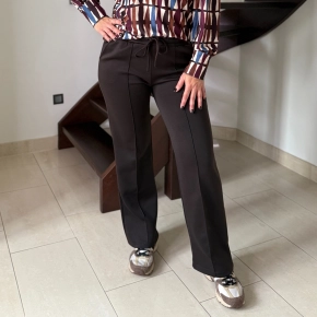 Broek Emily choco – Comfortabele damesbroek met rechte pijp