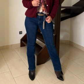 Norfy jeans straight fit – POWER STRETCH basic DONKERBLAUW 9220