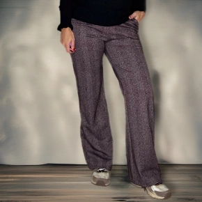 Vera Jo print broek bordeauxrood