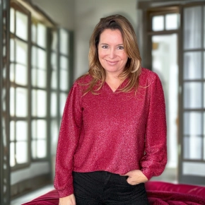 Lurex top rood Janny